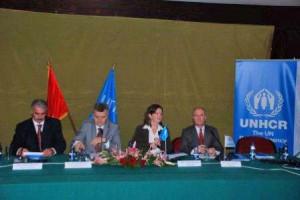 ... UNICEF Representative Ms Noala Skinner and UNHCR Representative Mr