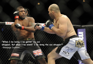 Jan 26, 2013; Chicago, IL, USA; Rampage Jackson fights against Glover ...