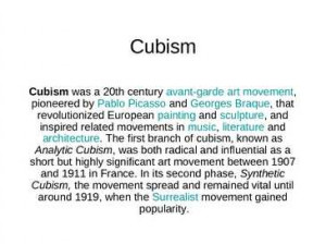 cubism was a 20th century cubism was a 20th century