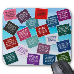 Volleyball Quotes Mousepad in Colors
