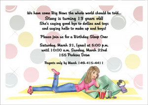 Save On These Invitation Samples for Slumber and Sleepover Party