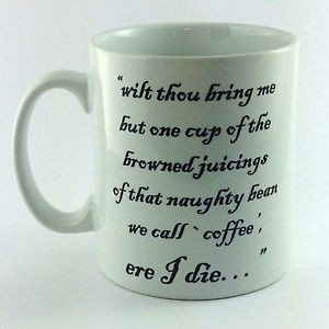 Details about BROWNED JUICINGS COFFEE BEAN QUOTE BLACKADDER GIFT CUP ...