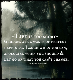 ... you can, apologize when you should & let go of what you can't change