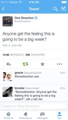 One Direction tweets