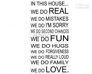 In This House We Do Love Quote Vinyl Wall Art Decals DIY Wall Stikcer ...