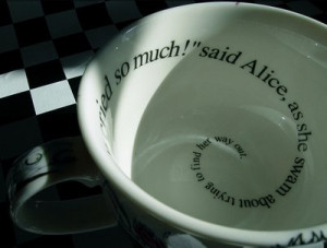 alice, alice in wonderland, quote, quotw, swam, tea, teacup, way ...
