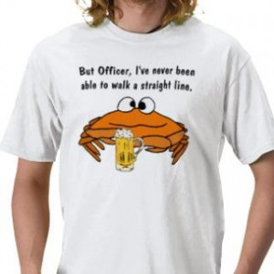 Hilarious cartoon crab t-shirt.