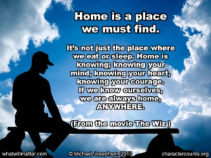 Post image for QUOTE & POSTER: Home is a place we must find. It’s ...