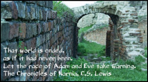 that world is ended as if it had never been lewis narnia