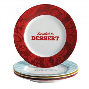 Cake Boss Cake Boss Serveware 4-Piece Dessert Plate Set,