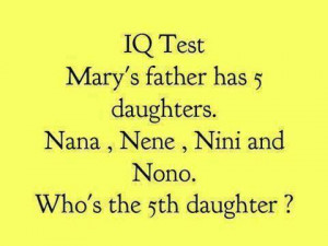 Mary's father has 5 daughters..