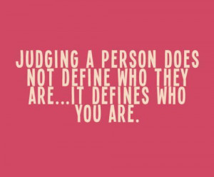 Judging A Person
