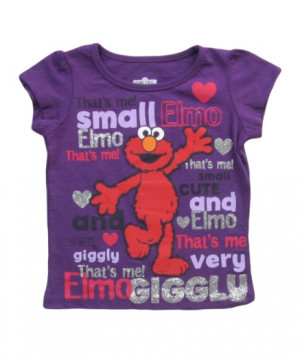Toddler Elmo Sayings Purple T-Shirt Front