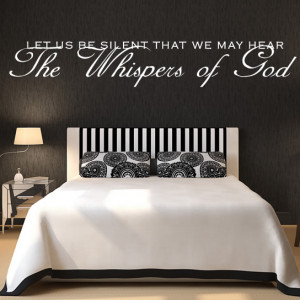 ... Silent-That-We-May-Hear-The-Whispers-Of-God-Quote-Wall-Sticker-Transfe
