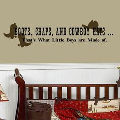 cowboy sayings for little boys boys wall decals boots chaps and cowboy ...