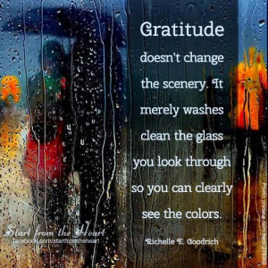 Gratitude quote via www.Facebook.com/StartFromTheHeart