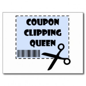 Cute Coupon Clipping Queen Saying Post Card