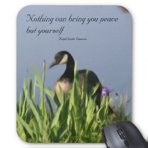 Canada Goose Peace Quote Inspirational Mousepad