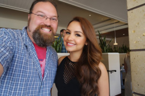 With Aimee Carrero who plays Sofia Rodriguez from Young and Hungry