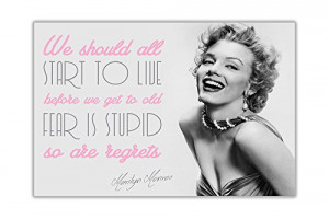 MARILYN MONROE LIVE QUOTE CANVAS PRINTS WALL ART PICTURES ROOM DÉCOR ...
