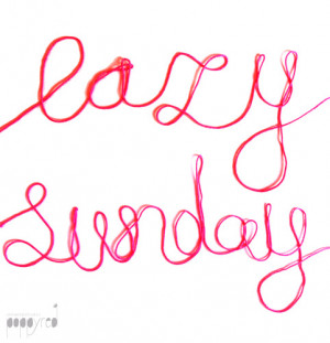 Lazy Sunday - poppyred ontwerpstudio