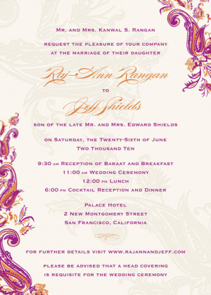 Filed in: Indian Wedding Invitation Wording