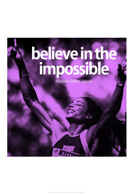 Florence Griffith-Joyner Impossible Quote iNspire Poster - 13x19