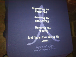 Relay For Life ~ Newberry ~ This Year's Shirts!!!