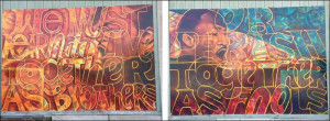 The mural titled Martin for All features Martin Luther King Jr
