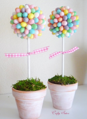 Jelly Bean Topiary DIY tuturial. The perfect colorful Easter ...