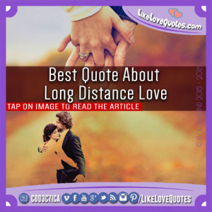 Best Quote About Long Distance Love