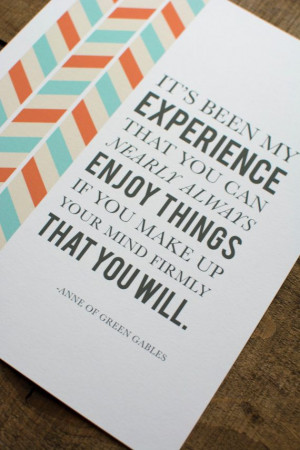 Anne of Green Gables Quote Print by SnailMailDesignShop on Etsy