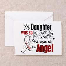 Angel 1 DAUGHTER Lung Cancer Greeting Cards (Pk of for
