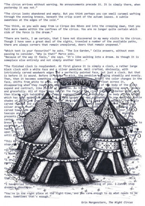 The Night Circus on Book Quotes Print on Etsy, £12.00
