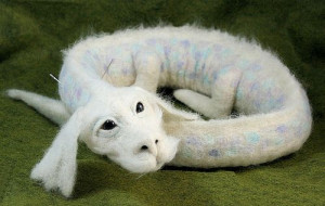 Falcor - needle felted chinese style dragon from The Neverending Story ...