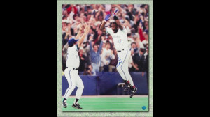 JOE CARTER 1993 World Series SIGNED 16x20 Victory Photo