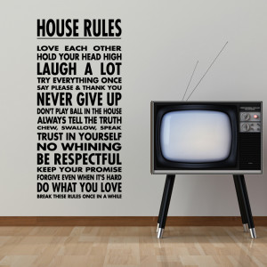 tweet house rules wall sticker quote wall stickers from abode wall art