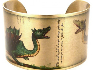 Dragon bracelet with the quote: The world is full of magical things ...