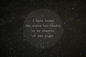 night sky and circled quote
