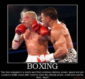 BOXING Two men engaged in a manly sport that combines stamina, power ...