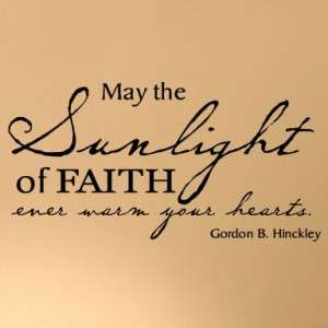 Faith Hearts vinyl lettering wall saying quote LDS word