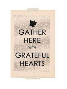 Thanksgiving decor - GATHER Here with GRATEFUL HEARTS - thanksgiving ...