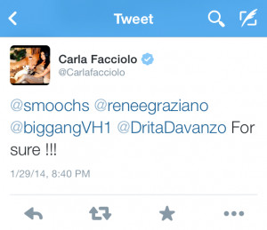 Even former Mob Wives cast member, Carla Facciolo responded to fans to ...