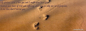 Footsteps In The Sand Quotes Footprints in sand facebook