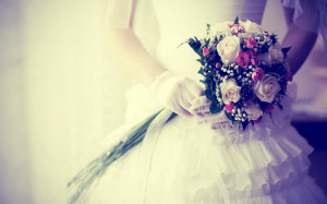 Women - Bride Wedding Dress Wedding Flower Fashion Style Wallpaper