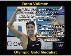 Dana Vollmer Olympic Swimmer Photo Quote Mini Poster Wall Art Print ...