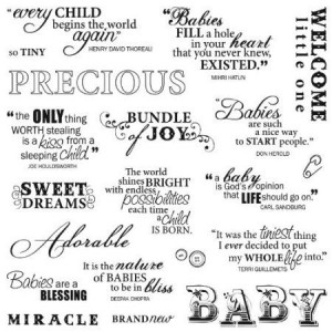 ... by 8-Inch Quote Clear Stamps, Precious Baby: Arts, Crafts & Sewing