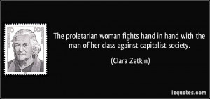 The proletarian woman fights hand in hand with the man of her class ...