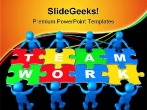 Teamwork Puzzles Leadership PowerPoint Themes And PowerPoint Slides ...