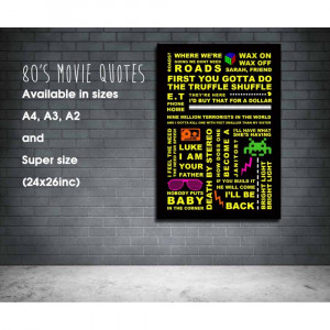 80s Movie Quote Print. Related Images